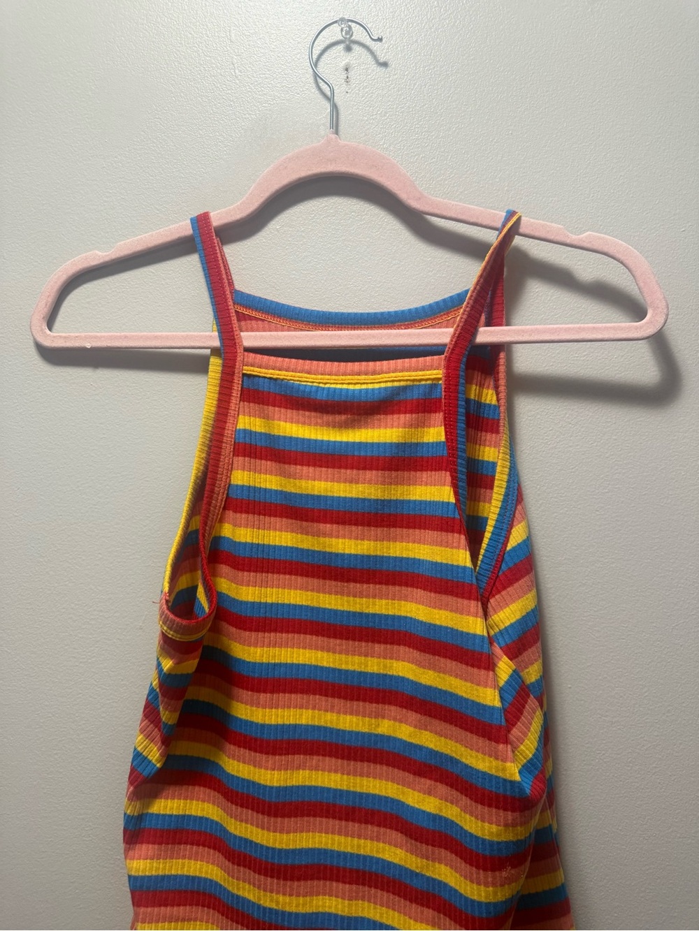 Rainbow Striped Ribbed Tank Top - Picture 3 of 3